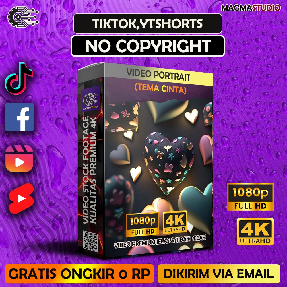 1000++ (4K) Footage Portrait CINTA - BAHAN YOUTUBE-Tikt0k