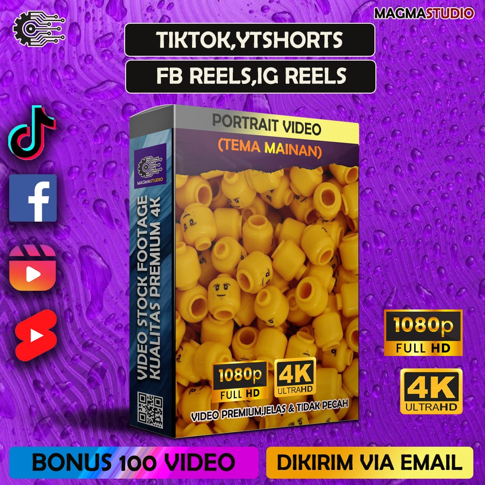 1000++ (4K) Footage Portrait MAINAN - BAHAN YOUTUBE-Tikt0k