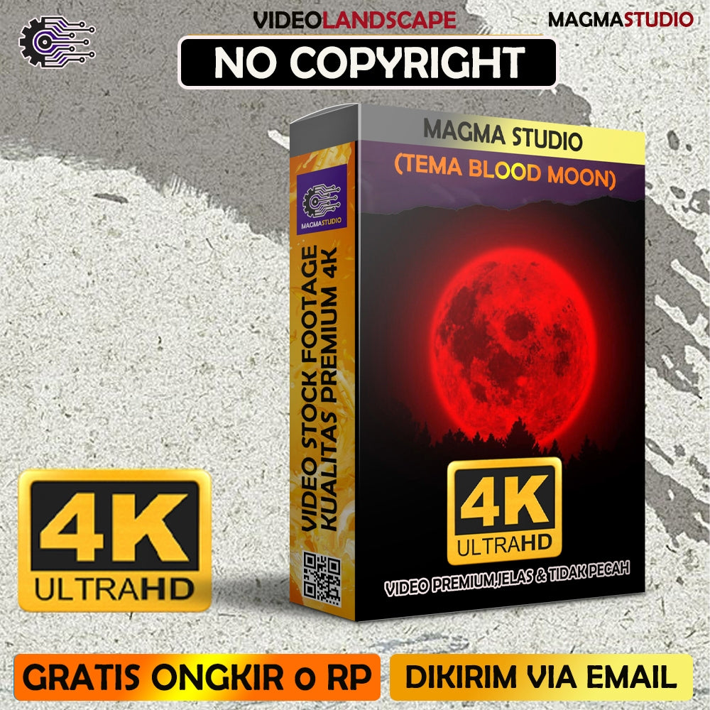 (FULL 4K) 100 Video Footage TEMA BLOOD MOON - Video Untuk Para Konten Kreator Video