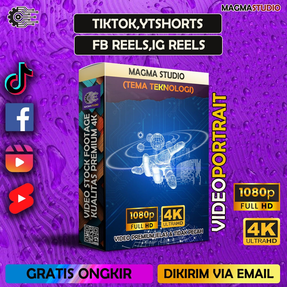 1000++ (4K) Footage Portrait TEKNOLOGI- BAHAN YOUTUBE-Tikt0k