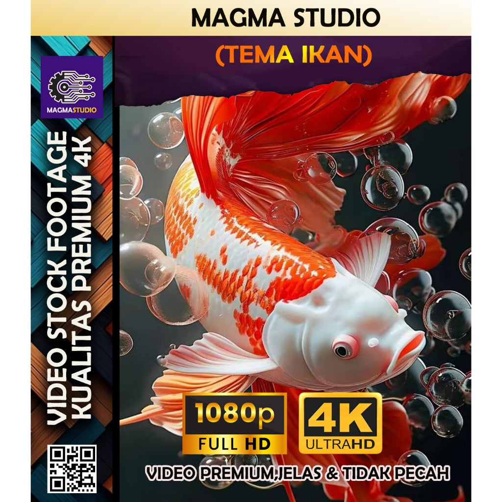 1000++(4K) Footage Portrait IKAN - BAHAN YOUTUBE-Tikt0k