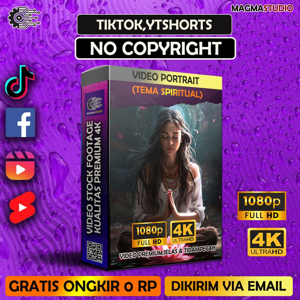 1100++ (4K) Footage Portrait SPIRITUAL - BAHAN YOUTUBE-FOOTAGE ULTRA HD