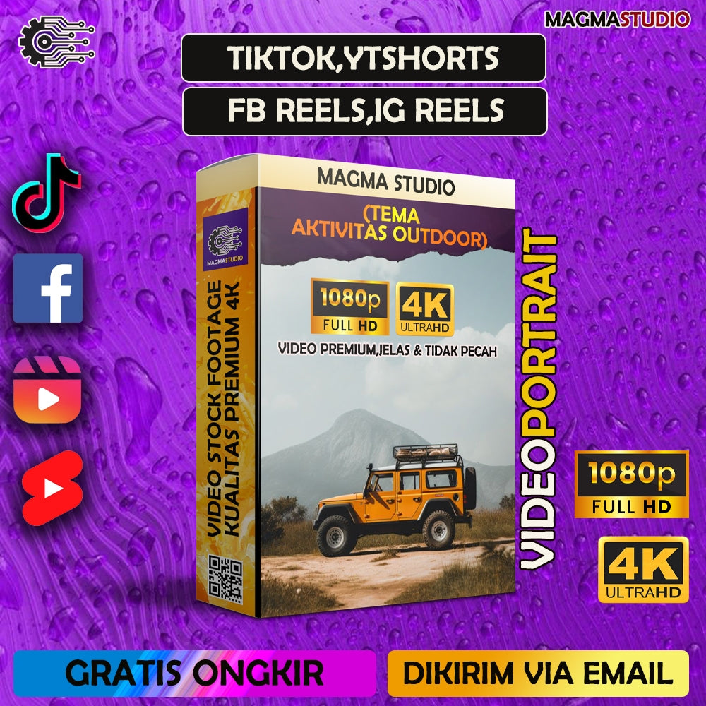 1000++ (4K) Footage Portrait OUTDOOR - BAHAN YOUTUBE-Tikt0k