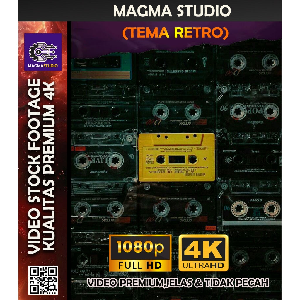 Footage 1000++ (4K) Tema RETRO/VINTAGE 90' Video Stock -Video Untuk Para Konten Kreator Video