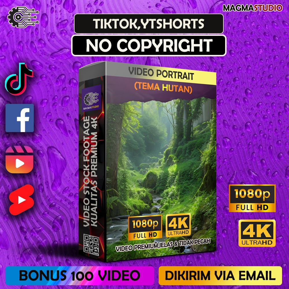 1000++ (4K) Footage Portrait HUTAN - BAHAN YOUTUBE-Tikt0k