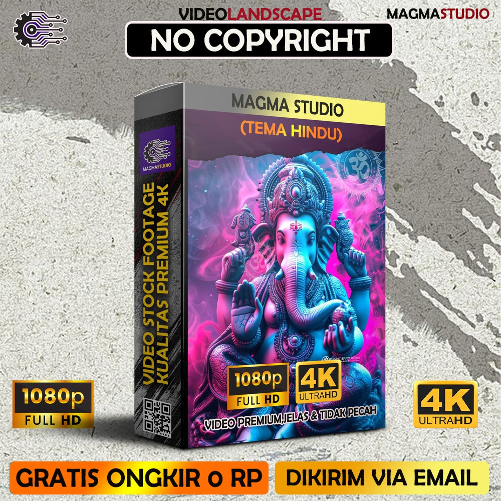 1000++(4K) Video Footage Tema Hindu- Bahan Youtube -  Untuk Konten Kreator