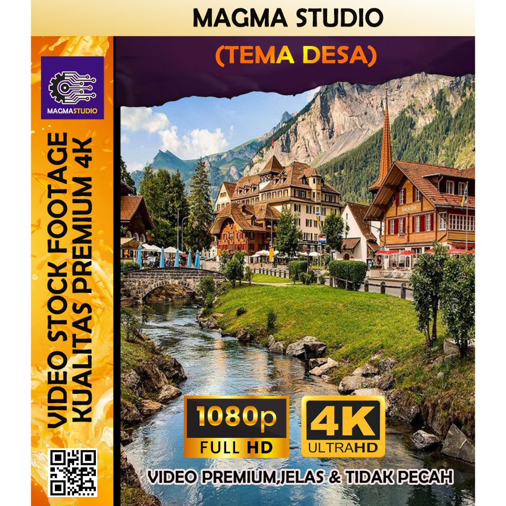 1000++ (4K) Footage Portrait DESA - BAHAN YOUTUBE-Tikt0k