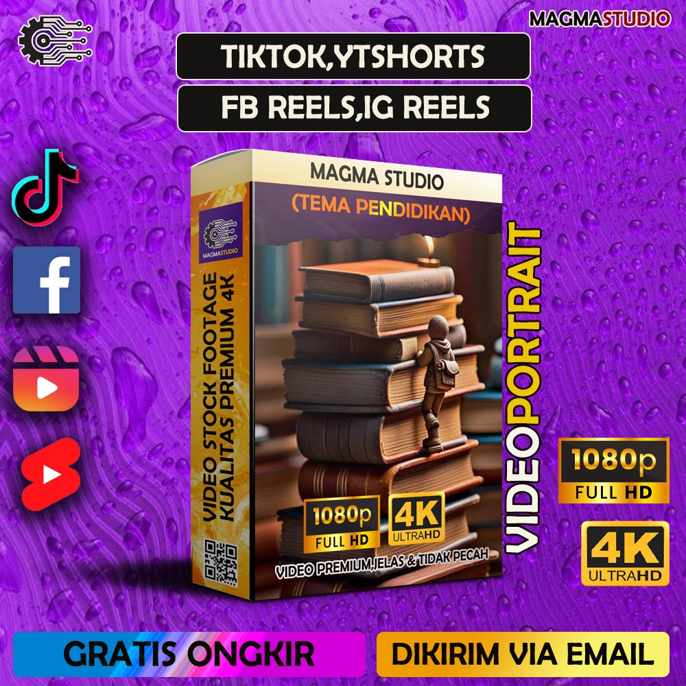 1000++ (4K) Footage Portrait PENDIDIKAN - BAHAN YOUTUBE-Tikt0k