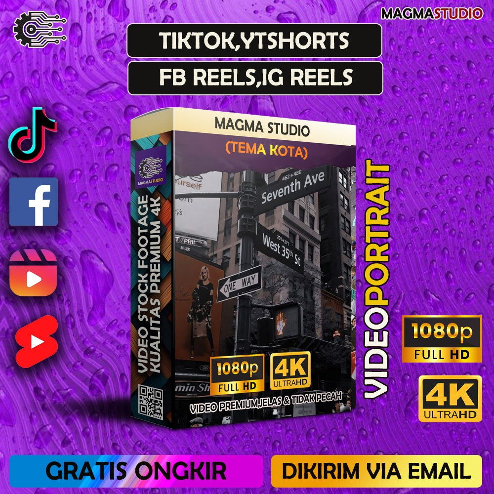 1000++ (4K) Footage Portrait KOTA- BAHAN YOUTUBE-Tikt0k