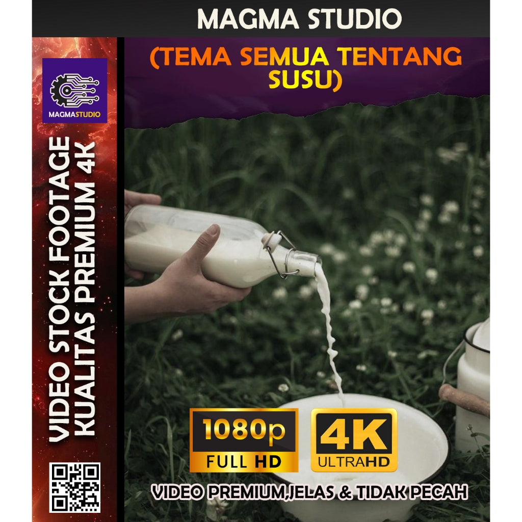Footage 1000++ (4K) Tema SEMUA TENTANG SUSU Video Stock -Video Untuk Para Konten Kreator Video