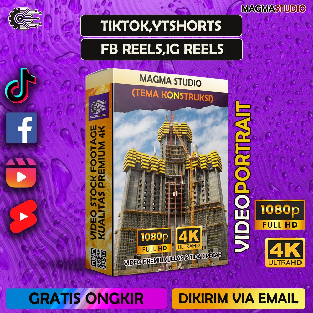 300++ (4K) Footage Portrait KONSTRUKSI - BAHAN YOUTUBE-Tikt0k