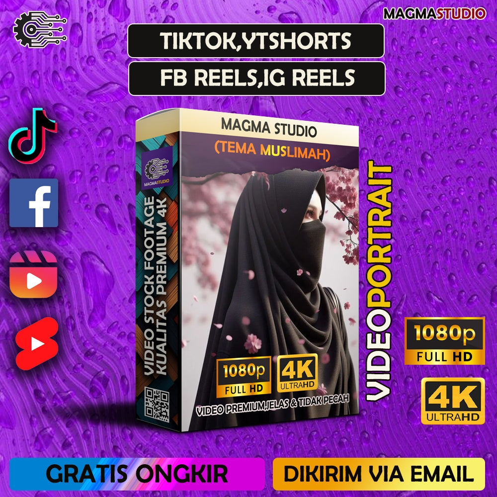 1000++ (4K) Footage Portrait MUSLIMAH - Video Stock Footage ULTRA HD