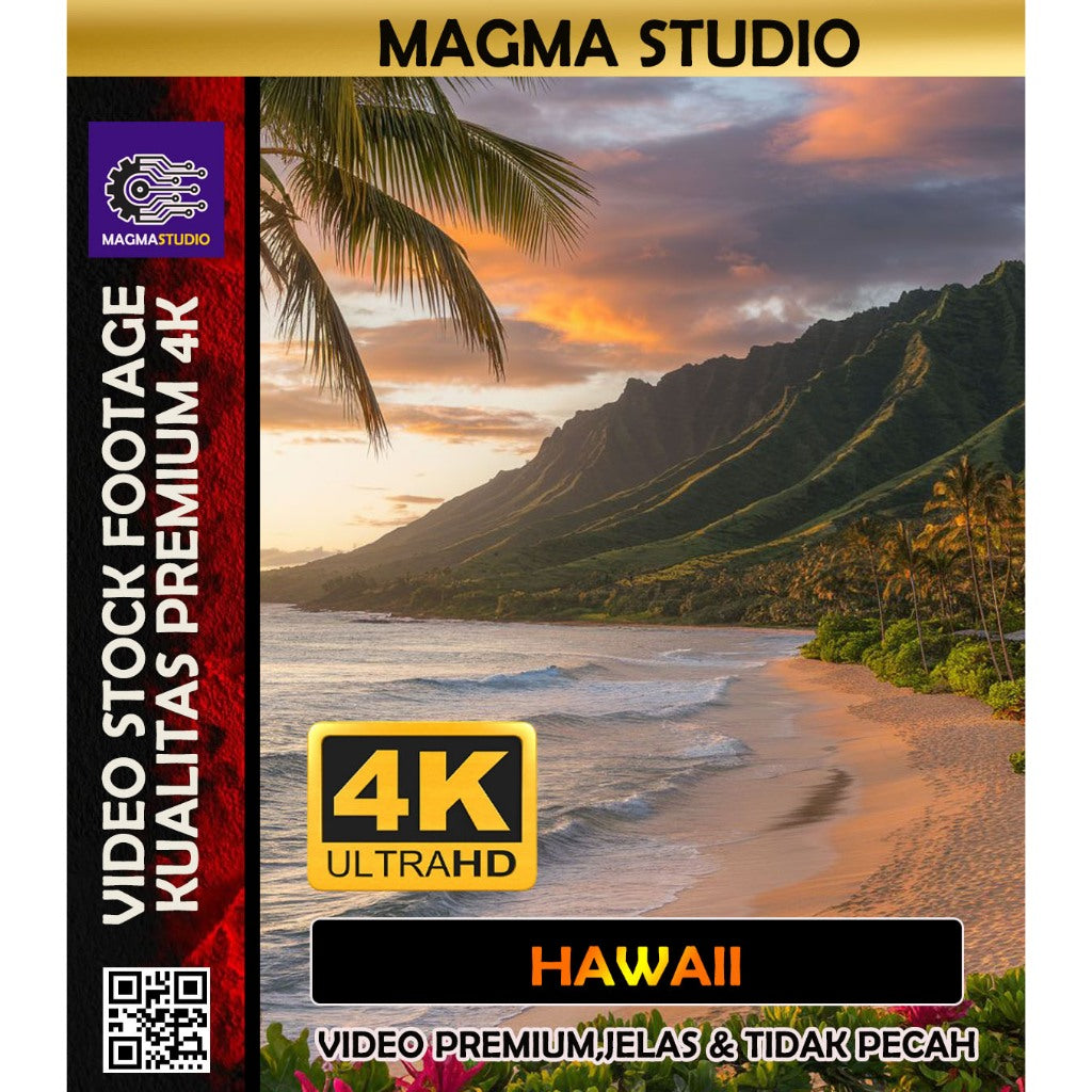 (FULL 4K) 350++ Video Footage PULAU HAWAII - FOOTAGE KHUSUS RELAXING DAN MEDITASI