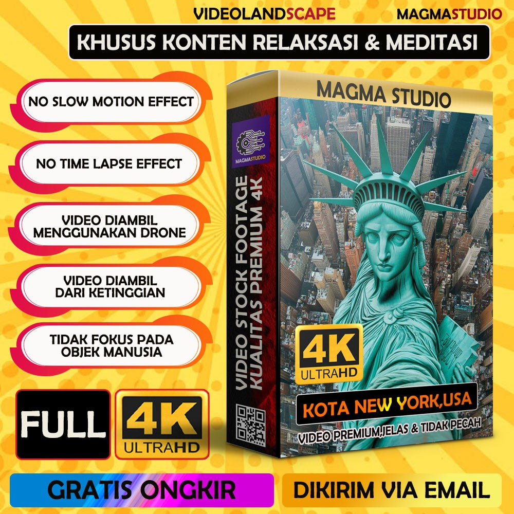 (FULL 4K) 850++ Video Footage KOTA NEW YORK - FOOTAGE KHUSUS RELAXING DAN MEDITASI