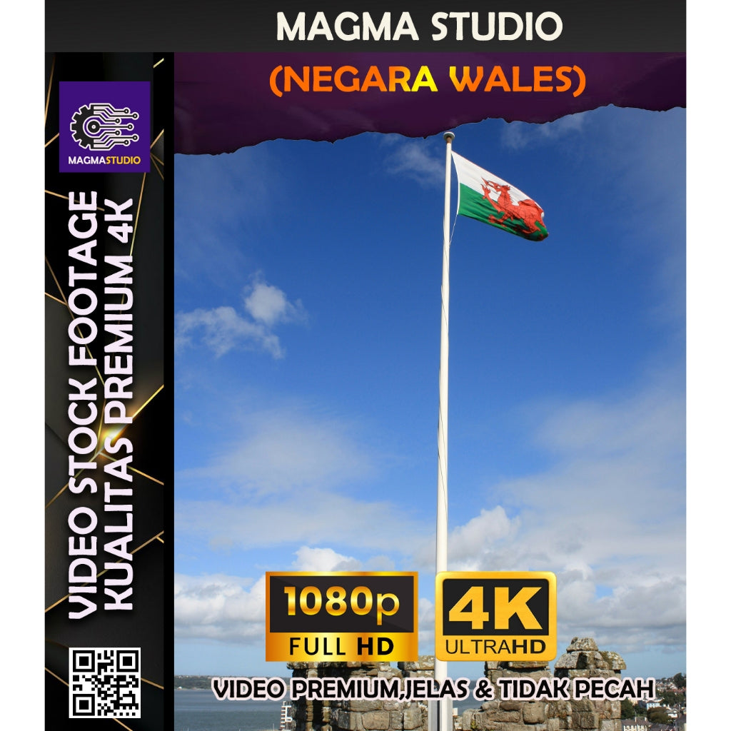 1000++(4K) Video Footage TEMA NEGARA WALES - BAHAN YOUTUBE - Video Stock Footage ULTRA HD