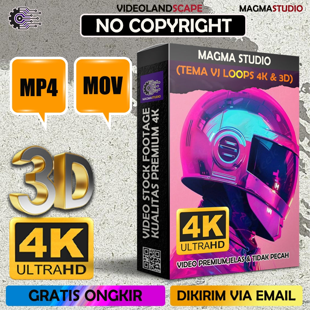 (FULL 4K & 3D) 1000++ Video Stock Footage 4k 3D VJ LOOPS - Video Untuk Para Konten Kreator Video