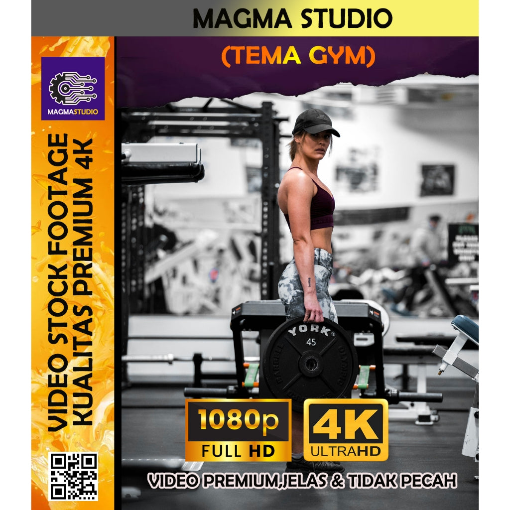 1000++ (4K) Video Stock Footage GYM/FITNESS - BAHAN YOUTUBE - Video Untuk Konten Kreator