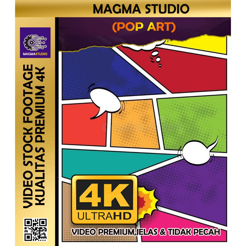 (FULL 4K) 300 Video Stock Footage 4k POP ART BACKGROUND- Magma Studio 4K ULTRAHD Landscape