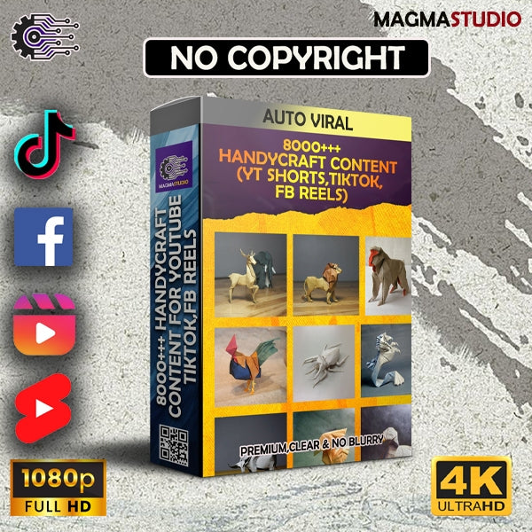 (BUNDLE PAKET AUTO FYP) 12.000 VIDEO SHORTS  TEMA ASMR,SATISFYING & HANDYCRAFT