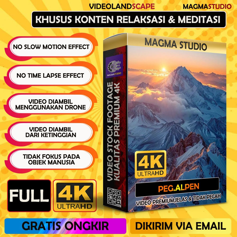 (FULL 4K) 300++ Video Footage PEGUNUNGAN ALPEN - FOOTAGE KHUSUS RELAXING DAN MEDITASI