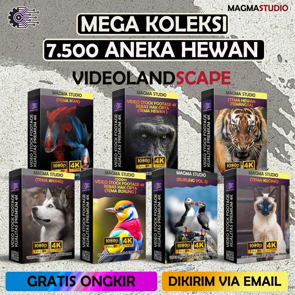 MEGA COLLECTION Footage Paket Tema 8000+++ BERBAGAI HEWAN- Video Stock Footage ULTRA HD