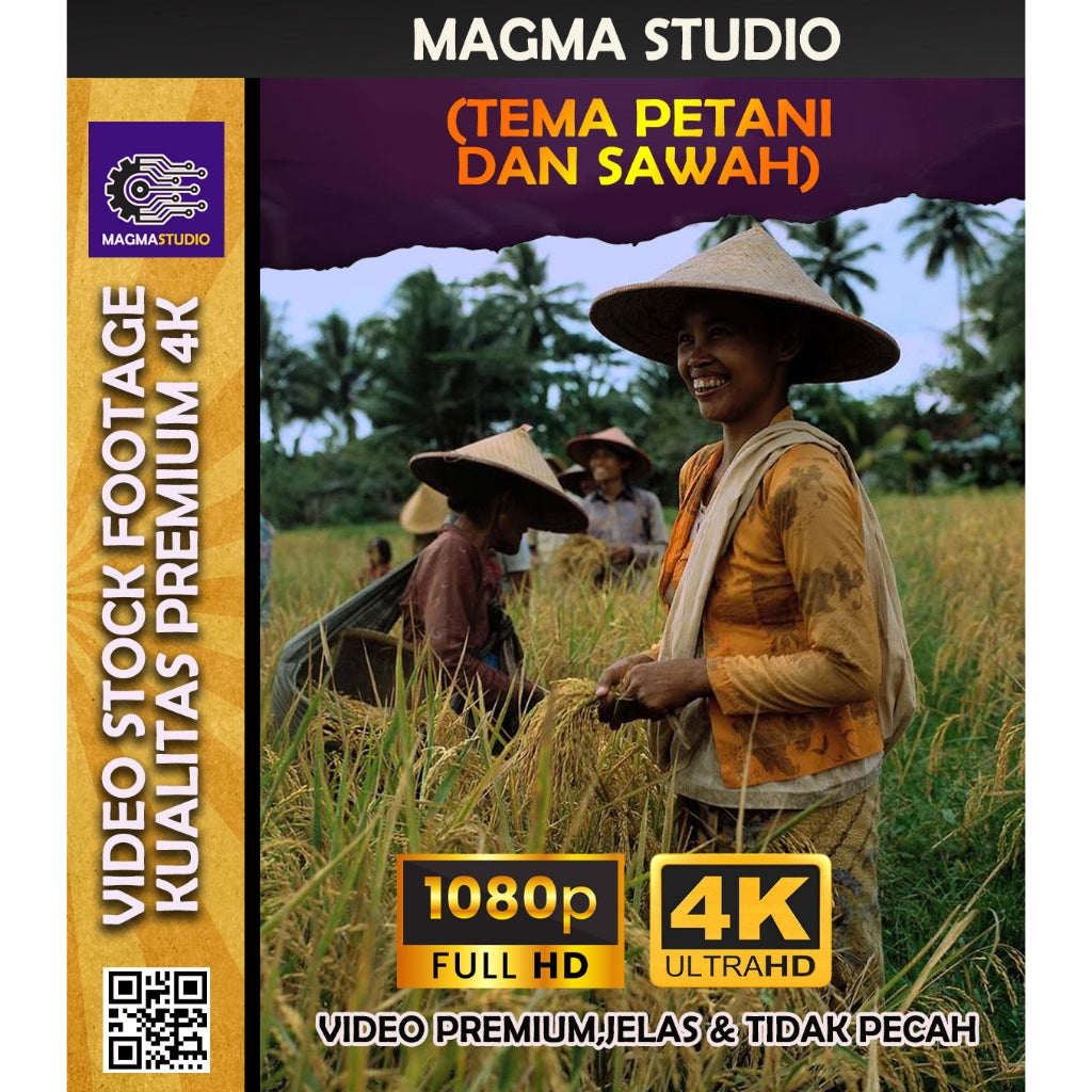 1000++ (4K) Video Stock Footage PETANI TRADISIONAL & SAWAH -Video Stock Footage ULTRA HD