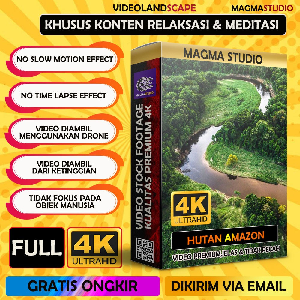 (FULL 4K) 200++ Video Footage HUTAN AMAZON - FOOTAGE KHUSUS RELAXING DAN MEDITASI