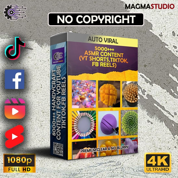 (BUNDLE PAKET AUTO FYP) 12.000 VIDEO SHORTS  TEMA ASMR,SATISFYING & HANDYCRAFT
