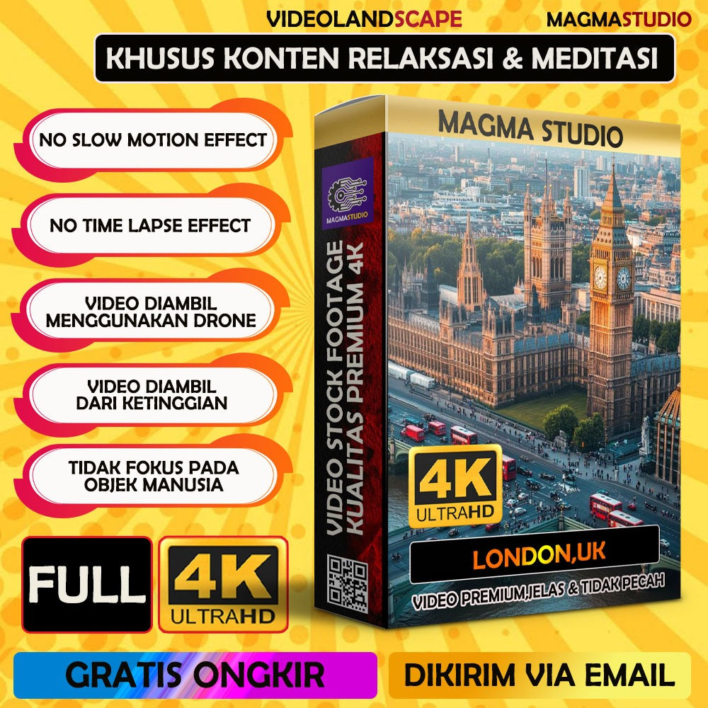 (FULL 4K) 400++ Video Footage KOTA LONDON,INGGRIS - FOOTAGE KHUSUS RELAXING DAN MEDITASI