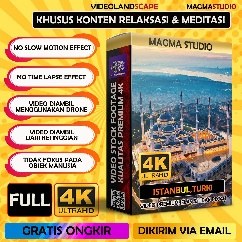 (FULL 4K) 450++ Video Footage KOTA ISTANBUL , TURKI - FOOTAGE KHUSUS RELAXING DAN MEDITASI