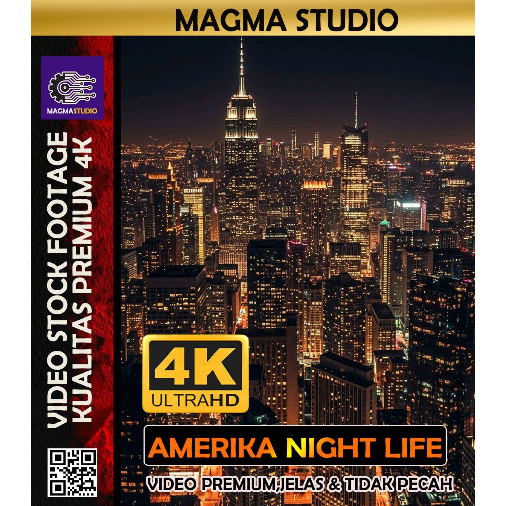 (FULL 4K) 400++ Video Footage KOTA MALAM AMERIKA - FOOTAGE KHUSUS RELAXING DAN MEDITASI