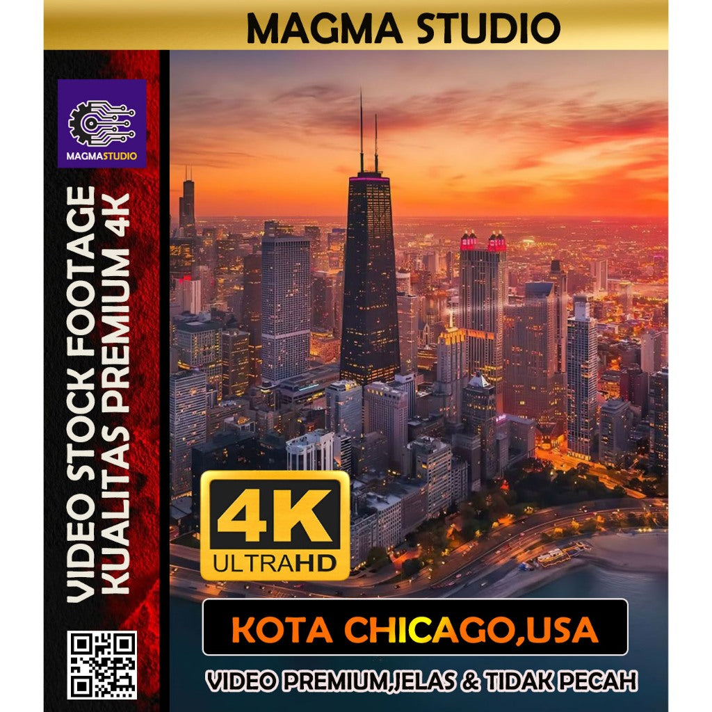 (FULL 4K) 300++ Video Footage KOTA CHICAGO , USA - FOOTAGE KHUSUS RELAXING DAN MEDITASI