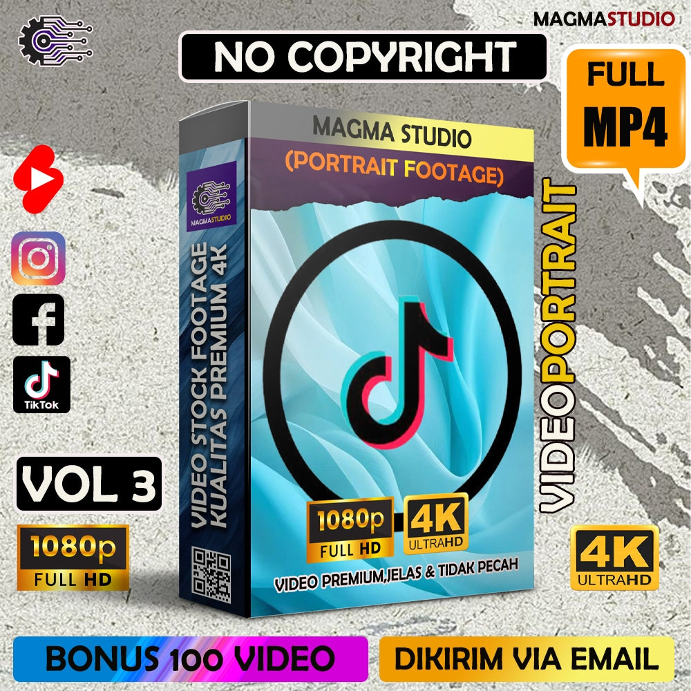 (VOL 3.) 1000++ (4K) Video Footage VERTIKAL BERBAGAI TEMA - BAHAN YOUTUBE-Tikt0k