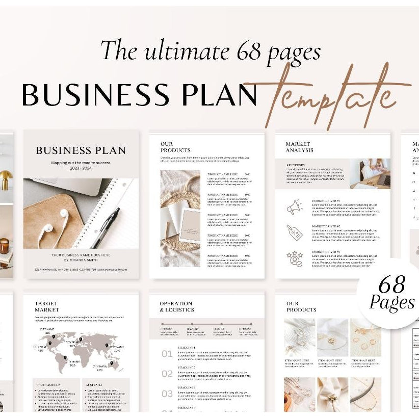 Business Plan Template | Perencana Bisnis UMKM Startup | Side Hustle Planner Excel/Canva