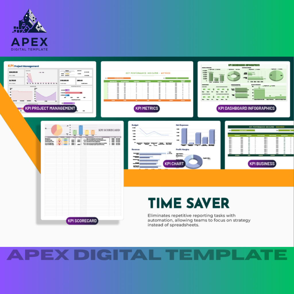 20+ Template KPI Bisnis Excel & Spreadsheet | Laporan Kinerja, Analisis, Dashboard Bundle
