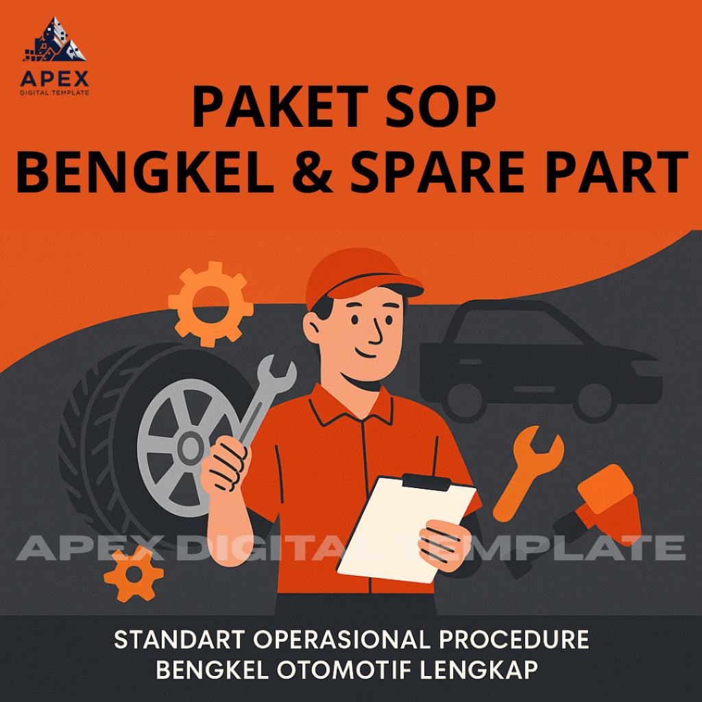 Template Sistem Kerja Bengkel & Sparepart Lengkap untuk Usaha Servis Otomotif