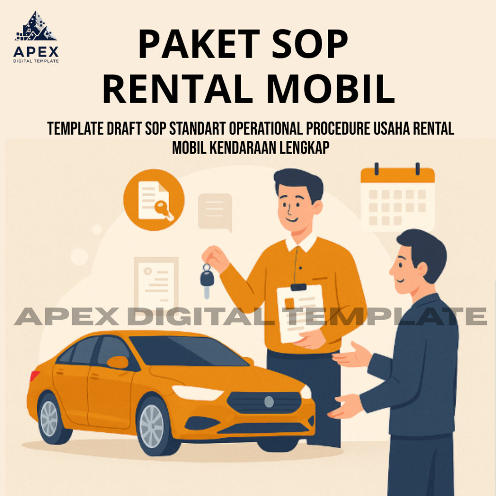 Paket SOP Rental Mobil Lengkap - Template Standar Operasional Prosedur Usaha Penyewaan Kendaraan