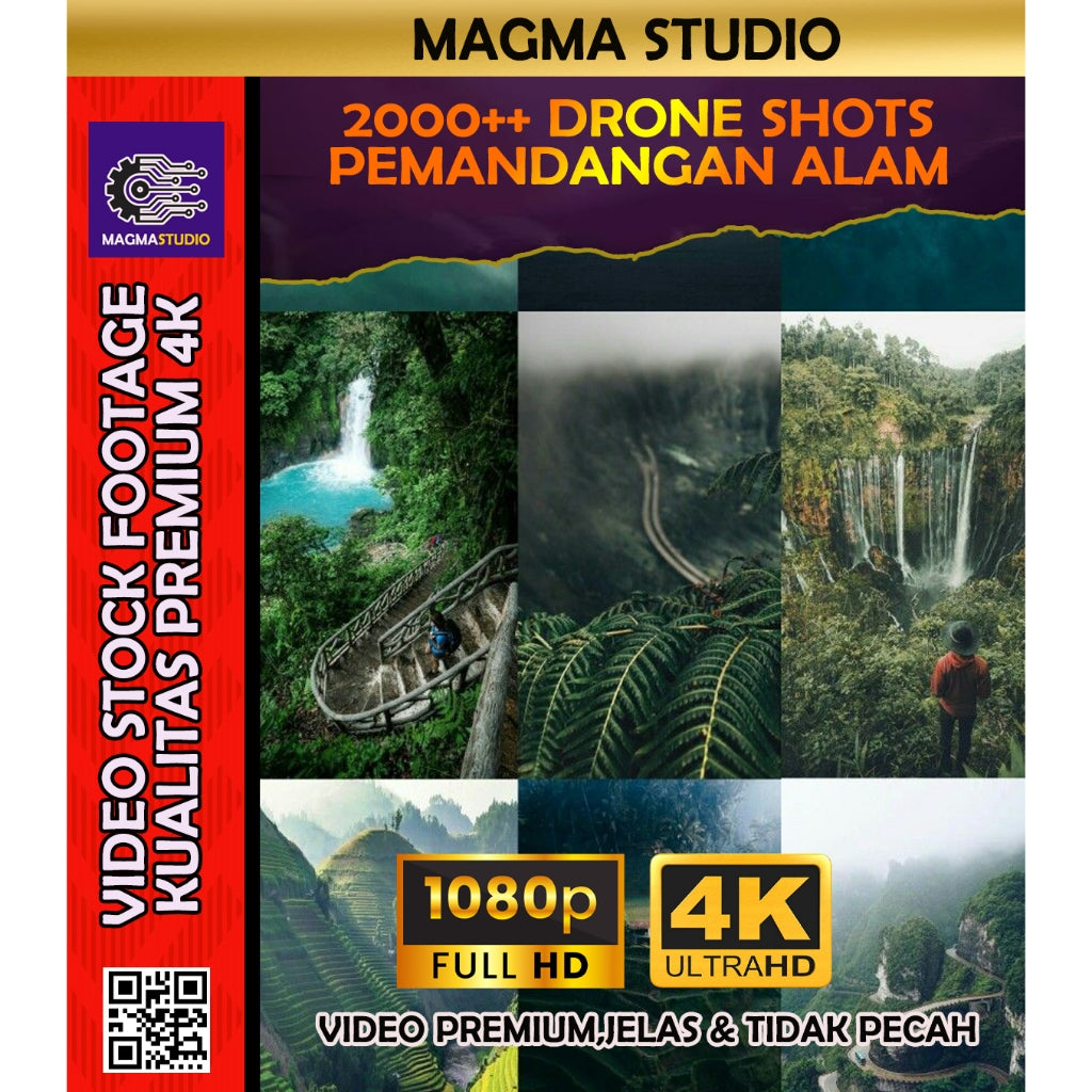 2000++ (4K) PEMANDANGAN (DRONE SHOTS) Footage | Cocok Untuk Konten Relaksasi dan MEDITASI