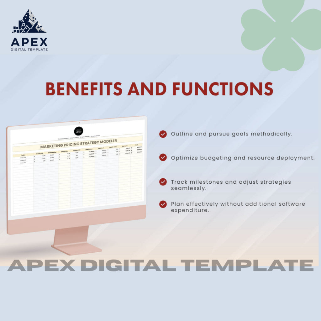 Template Panduan Strategi Penentuan Harga Pemasaran | Model Perhitungan & Analisis Bisnis