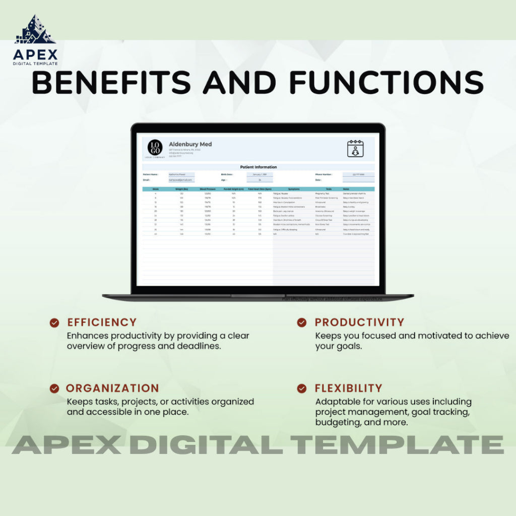 Template Panduan Pelacak Kehamilan & Perawatan Ibu Hamil | Pemantauan Mingguan & Catatan Pribadi