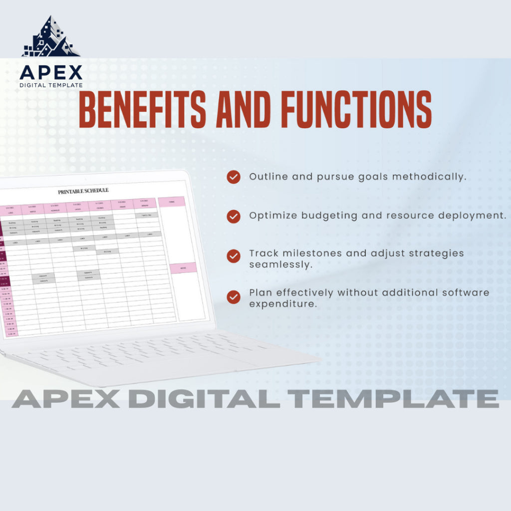 Template Jadwal Harian & Planner | Format Excel & Spreadsheet | Editable & Printable