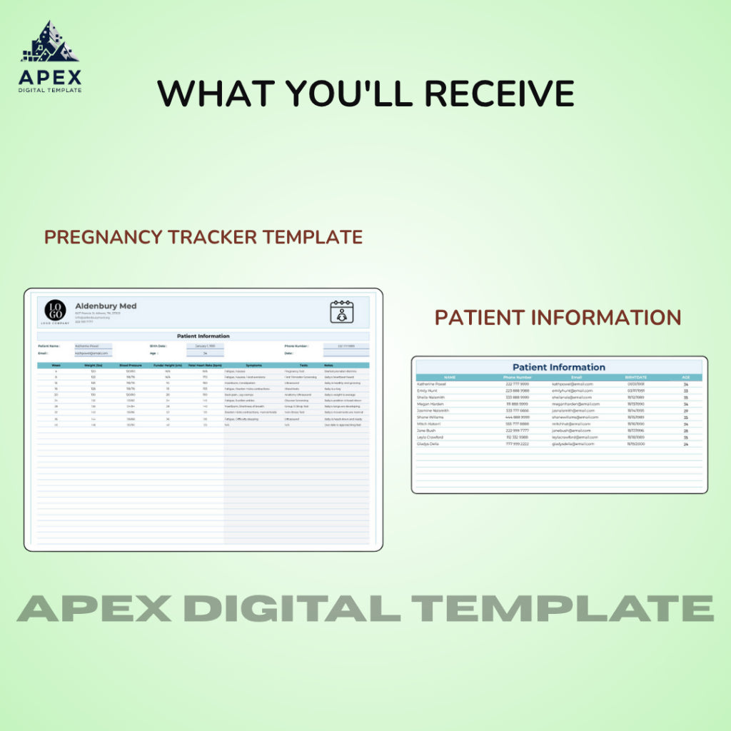 Template Panduan Pelacak Kehamilan & Perawatan Ibu Hamil | Pemantauan Mingguan & Catatan Pribadi
