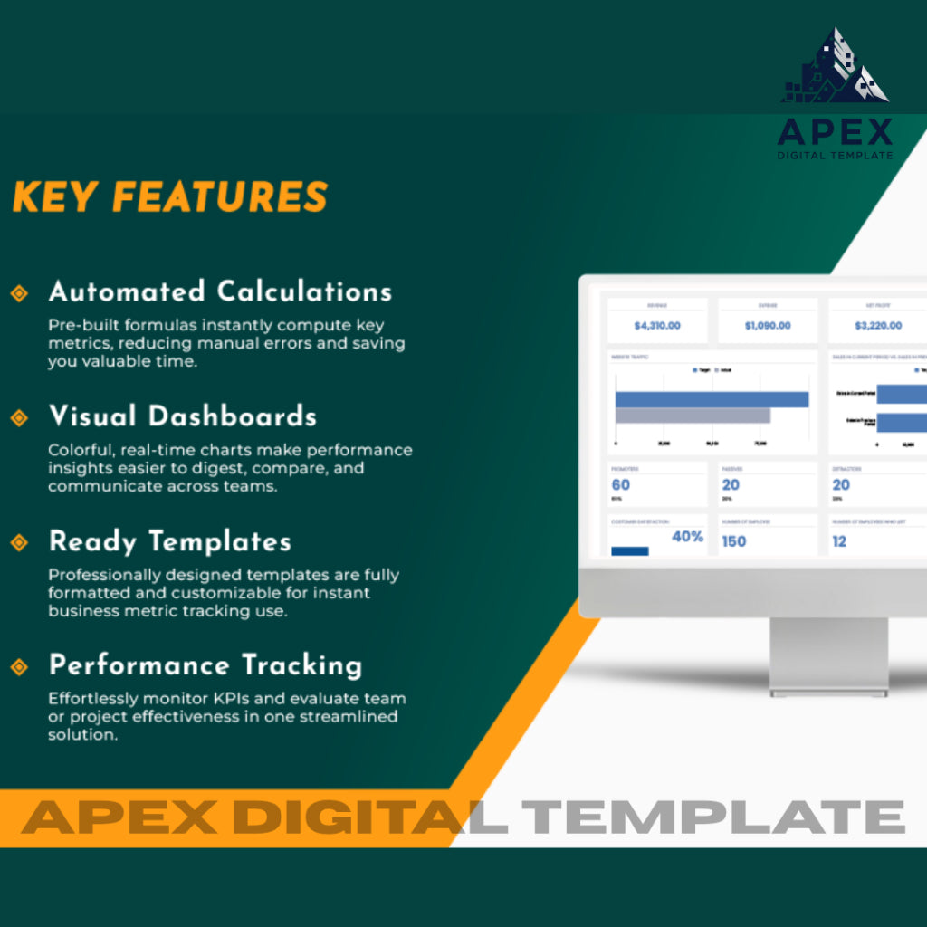 20+ Template KPI Bisnis Excel & Spreadsheet | Laporan Kinerja, Analisis, Dashboard Bundle