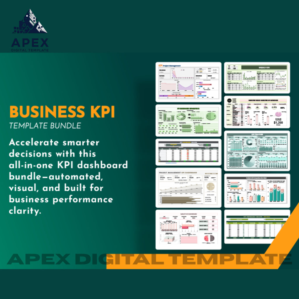 20+ Template KPI Bisnis Excel & Spreadsheet | Laporan Kinerja, Analisis, Dashboard Bundle