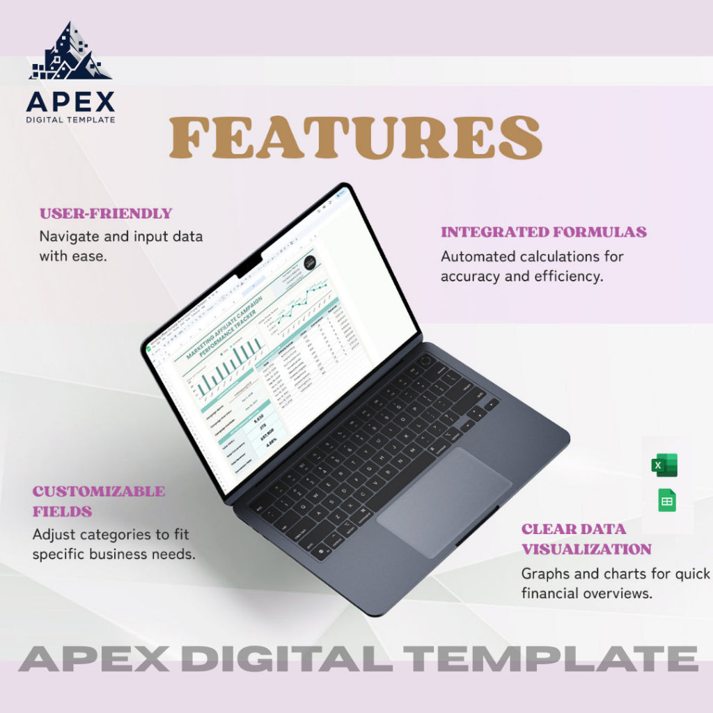 Template Pelacak Kinerja Kampanye Afiliasi | Panduan Strategi & Laporan Marketing