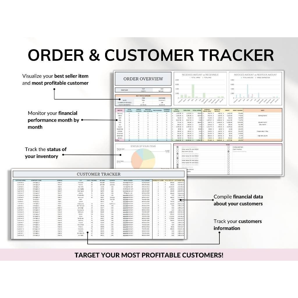 (ADL - 42) Template Keuangan UMKM Handmade | Bookkeeping, Order & Inventory Tracker Google Sheets