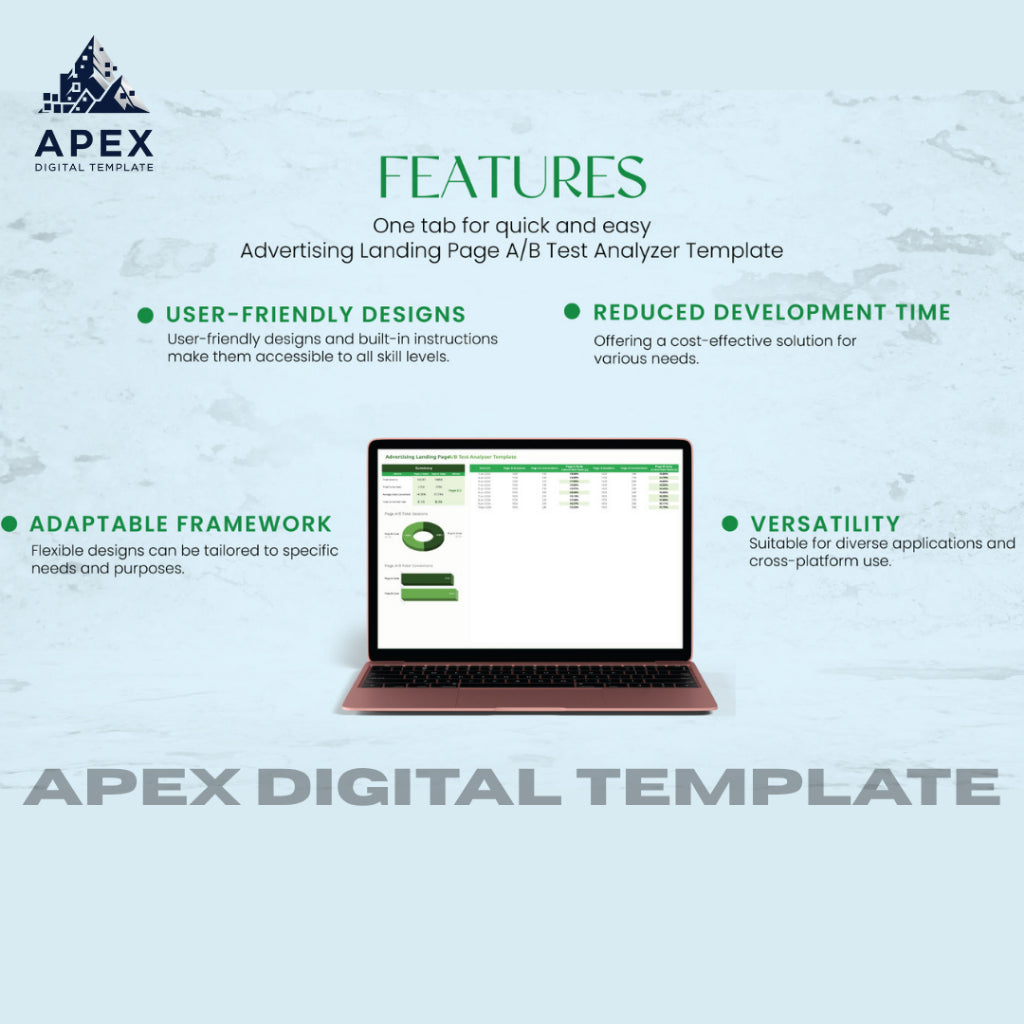 Template Analisis Halaman Uji A/B | Format Excel & Spreadsheet | Editable, Printable, Downloadable