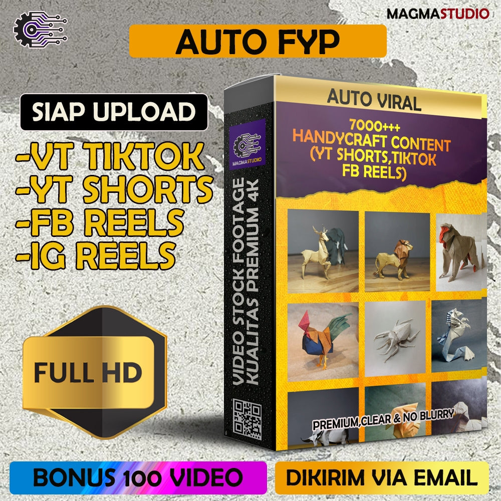 Paket 7.000++ VIDEO KONTEN Short Kerajinan Tangan - Video Konten Viral Siap Upload