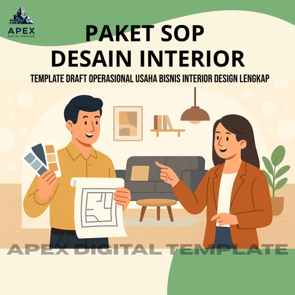 Paket SOP Desain Interior Lengkap | Template Draft Operasional Bisnis Interior Design
