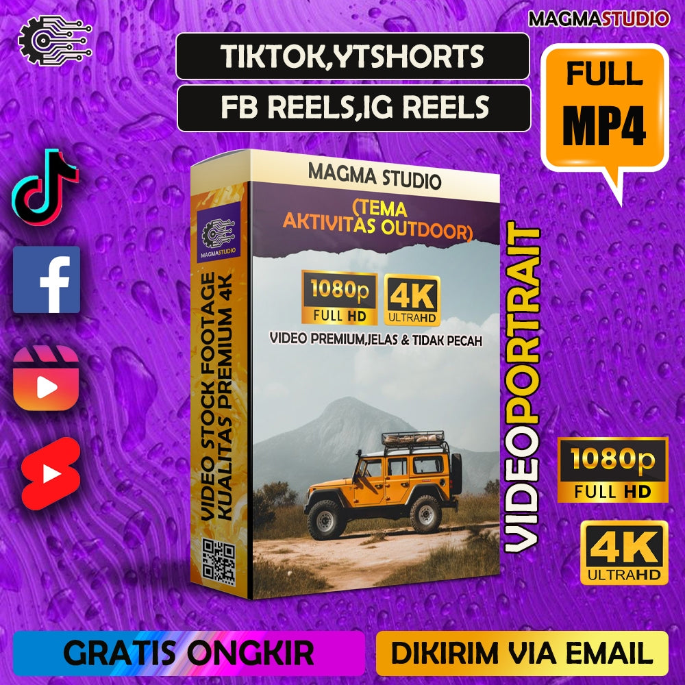 1000++ (4K) Footage Portrait OUTDOOR - BAHAN YOUTUBE-Tikt0k